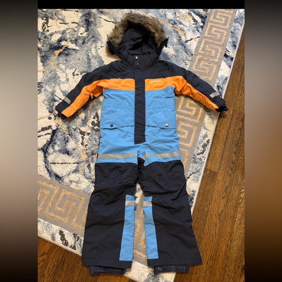 Didriksons skisuit overall blue orange boy 110